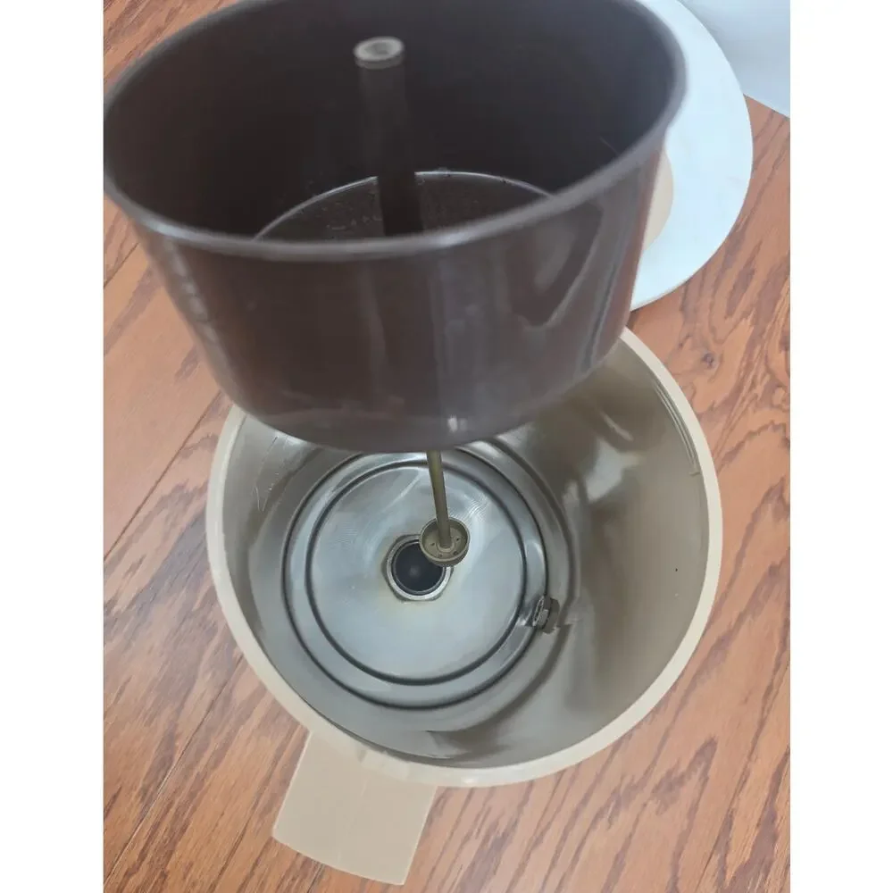 Vintage West Bend Electric Coffee Percolator | 20-30 Cup Floral Beige & Brown